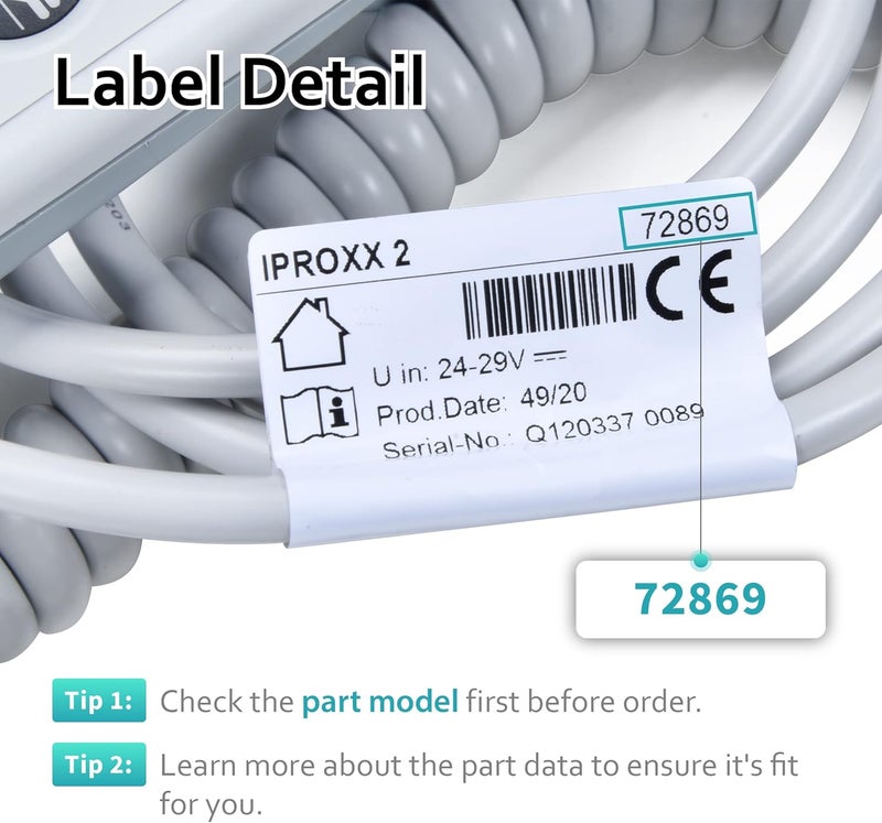 Okin Dewert 72896 Handset Remote Hand Control Replacement for Hospital Bed Electric Adjustable Beds with 13 pin Connection IPROXX2 - Image 2